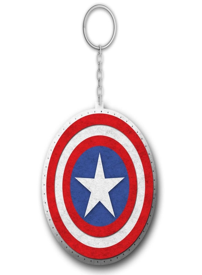 iCraft DIY Felt Keychain Kit for Kids - Easy Sew Plush Craft for Fine Motor Skills & Parent-Child Fun - Ages 6-12 (Captain America) - Image 1